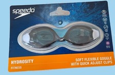 Speedo swim goggles Hydrosity soft flexible black with blue strap adult unisex
