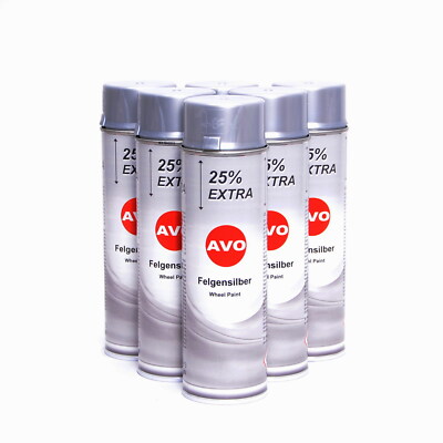 6x Schwarz Matt Glanz Klarlack Haftgrund Spraydose Sprühdose spray Lack silber