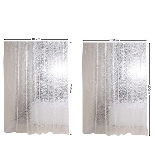 Cortina de Ducha 3D 180 x 200 cm Impermeable Antimoho Antibacteriana + 12 Anillos - Imagen 14 de 14