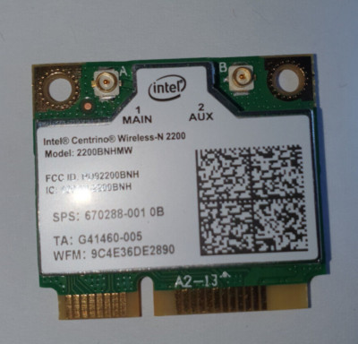 WLAN Modul Intel Centrino Wireless-N 2200, Mini PCIe Half Size Ersatzteil