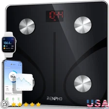 Smart Bluetooth Body Fat Scale Digital BMI Analyzer Health App Weight Monitor US