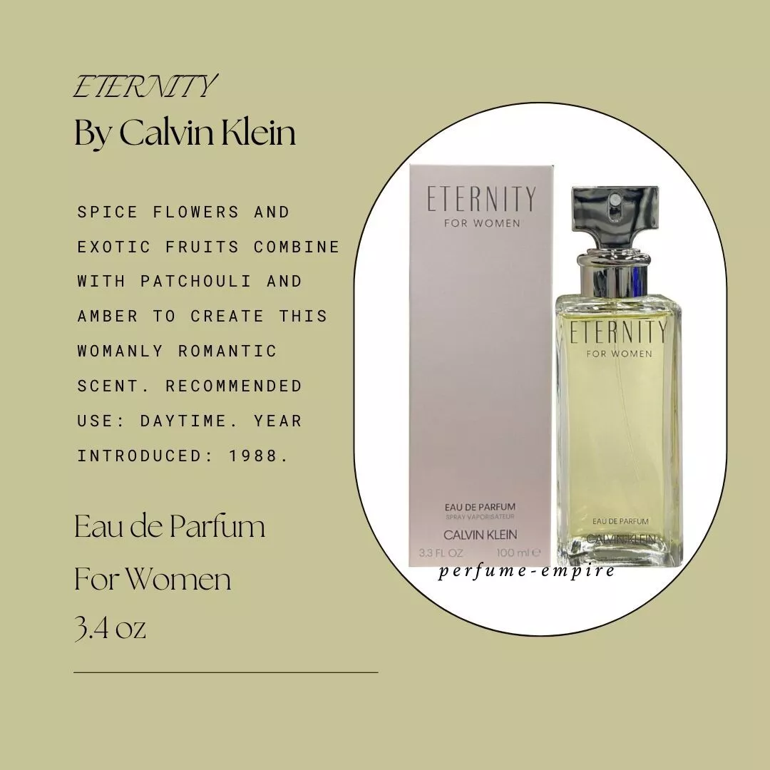 ETERNITY by Calvin Klein perfume for women EDP 3.3 / 3.4 oz New in Box