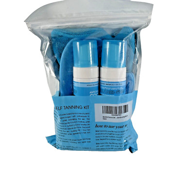 NEW SEALED mine TAN.BODY.SKIN Coconut Water Self Tanning  Kit 2 Bottles/2 Mitts