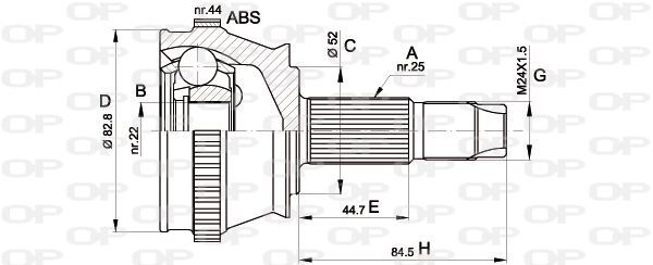 Tête de cardan Alfa Romeo 145 1.4 renforcée en acier forgé