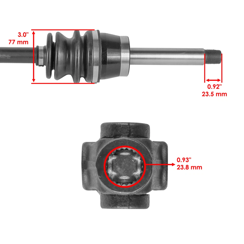 Eje CV delantero Caltric para Polaris Trail Boss 250 4X4 1991-1992 izquierdo o derecho Foto 3 de 4