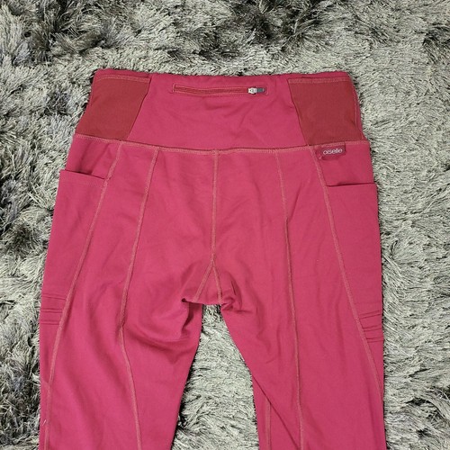 Oiselle Capri Leggings Women's 10 Red Stretch Casual Zip Pocket Yoga Gym Workout - Picture 19 of 24