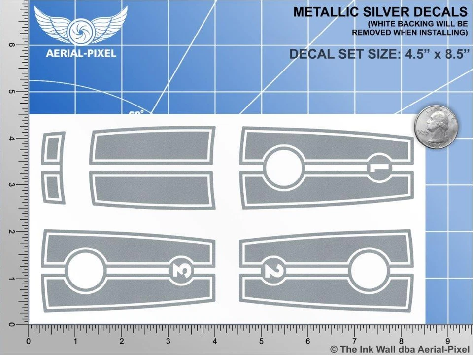DJI Mavic 2 Pro Zoom Racing Stripes With Battery Decals Number #1-3 Sticker Skin - Image 4 of 4