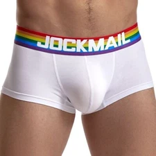 JOCKMAIL Men Rainbow Cotton Underwear Pouch Boxer shorts Trunks Jockstrap Bikini