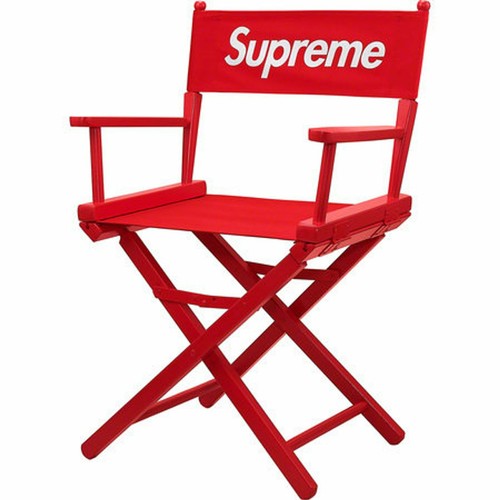SUPREME LOGO DIRECTORS CHAIR RED/BLACK COLLECTIBLE pinball bike tnf stone box