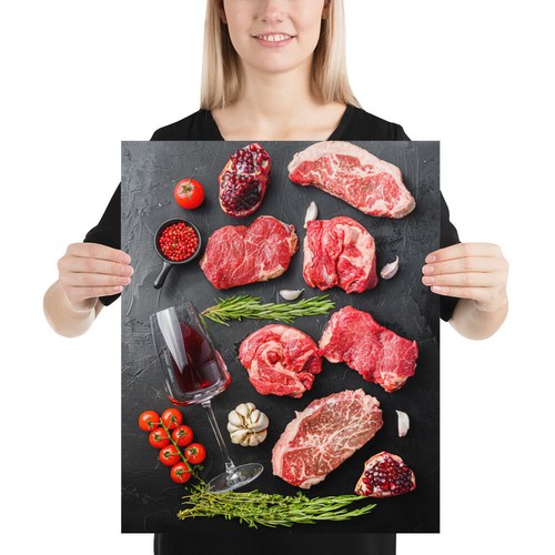 Wine, meat, tomato (Italian, Spanish cuisine) — Food kitchen poster, kitchen art - 第 9/12 張圖片