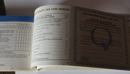 Vintage 1966 Ford Mustang Motor Co Owners Manual - Picture 5 of 6