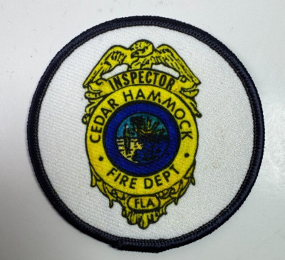 Cedar Hammock Fire Inspector Florida Manatee County FL 3'' Patch W7