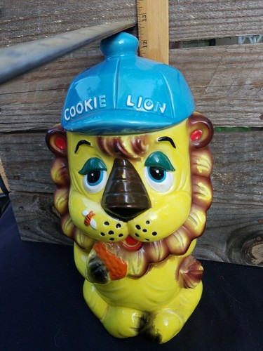 Original Vintage Löwe Keks Keksdose Japan GRANTGCREST SELTEN 50er Jahre groß - Bild 3 von 10