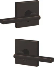 Schlage Latitude Passage Door Lever Set with Collins Trim, FC21 LAT COL