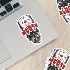 Cute Nurse Sticker Weatherproof Vinyl for Water Bottles, Laptops More