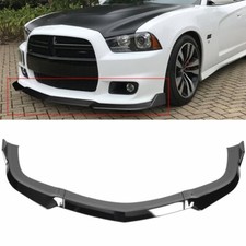 Fits 2011-2014 Dodge Charger Painted Black Front Lip Under Spoiler Air Dam Fits 2011-2014 Dodge Charger Painted Black Front Lip Under Spoiler Air Dam