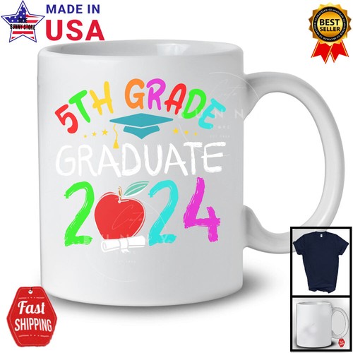 5th Grade Graduate 2024, Colorful Last Day Of School Graduation Group T-Shirt - Picture 3 of 7
