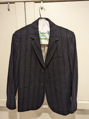 Evisu Deluxe Men s Strped Wool Blazer Jacket size 54