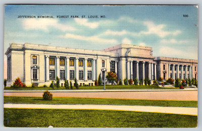 c1940s Jefferson Memorial Forest Park St Louis MO Aurora Illinois Postcard