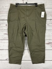 A New Day Women's High-Rise Pleat Front Straight Chino Pants In olive green