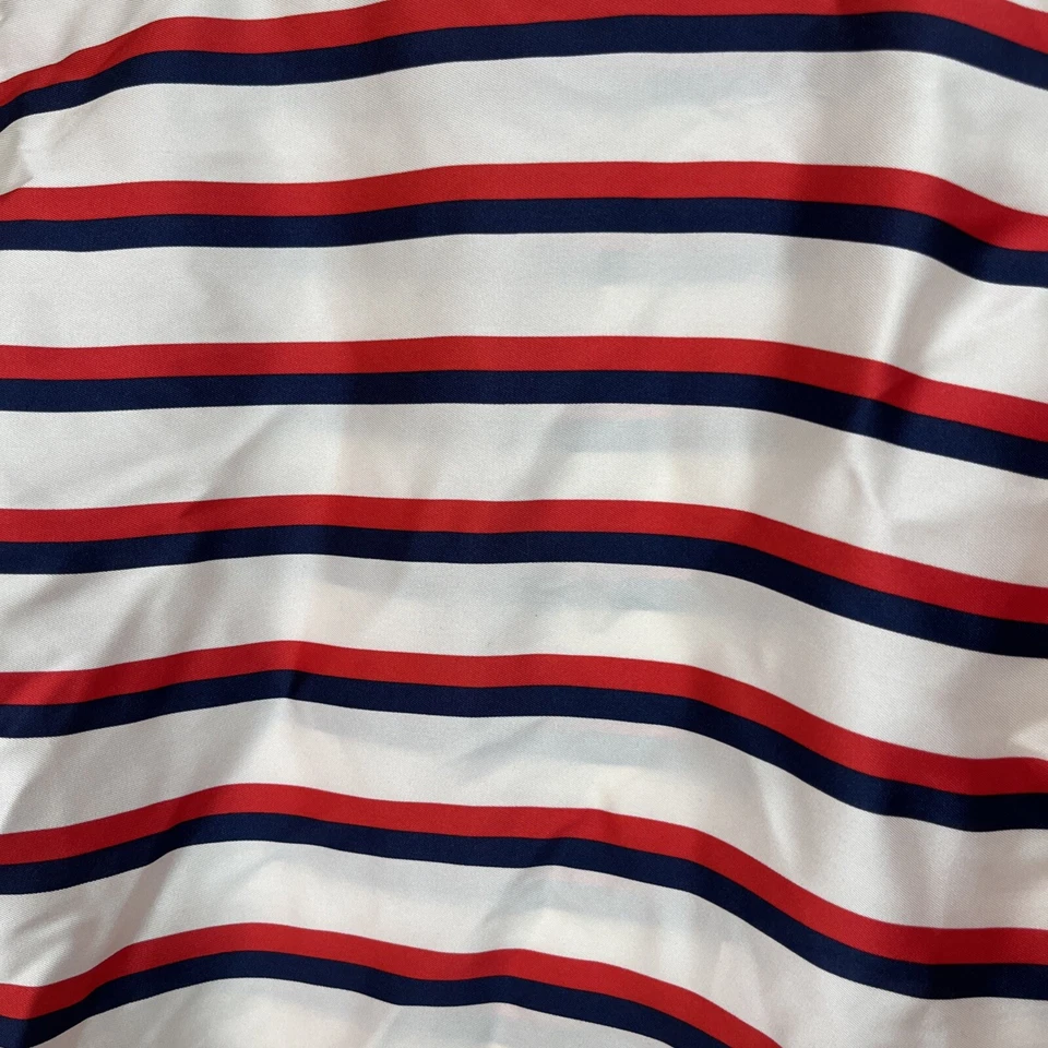 Talbots Sleeveless Blouse Sz X Silk Tank Nautical Red White Blue Patriotic - Image 3 of 4