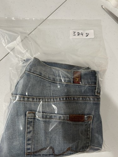 VTG 7 For All Mankind Womens Jeans Size 28 Boy Cut Low Rise Bootcut Blue - Picture 12 of 12