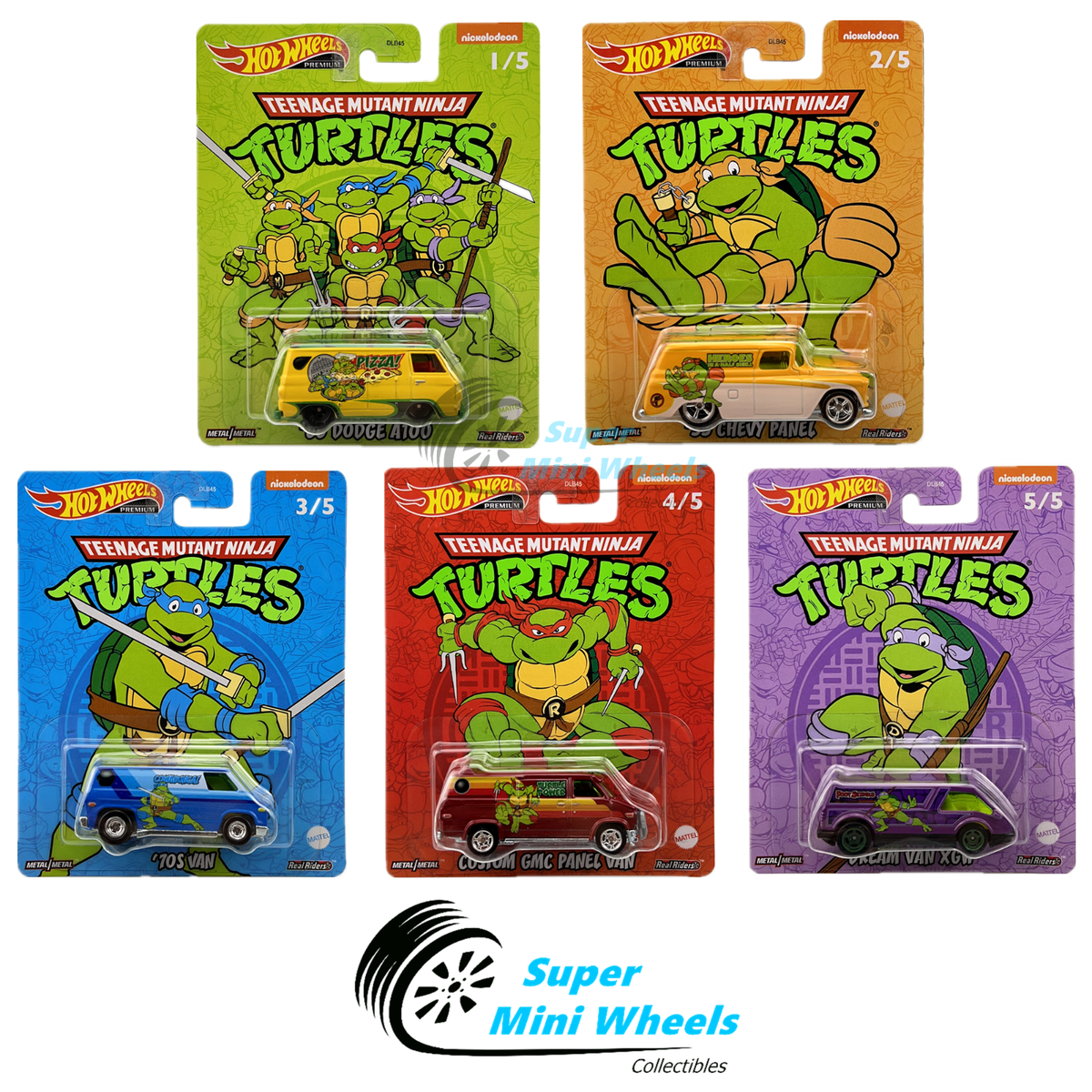 Hot Wheels 2022 Pop Culture N Case Ninja Turtle Set of 5 Cars 【In