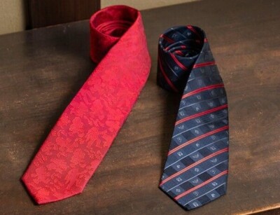 Nintendo Kyoto Excl. Nekado NISHIJIN-ORI Ties Grid-motif Red