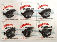 (6) Limberneck Jointed Jig 1/4 oz Bass Fishing Lures Lot of 6 -Brown