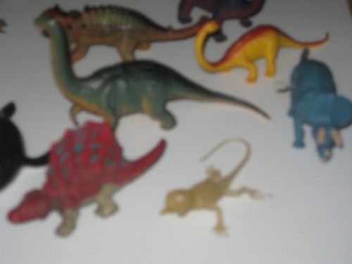 Lote de 14 figuras - World Dinosaur Toys Inc León Tigre articulado T-Rex + Wind-up Tri - Imagen 3 de 4