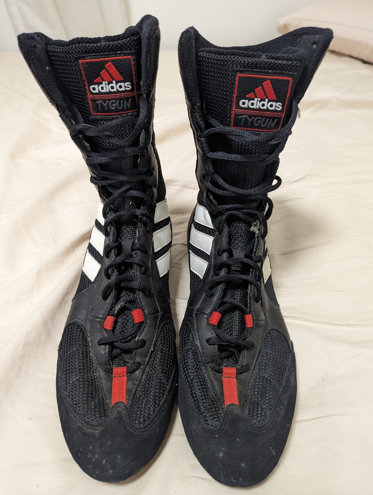ADIDAS *TYGUN* (665648) 2003 MENS BLACK/WHITE/RED BOXING BOOTS eBay