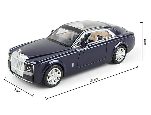 Rolls-Royce White Diecast Alloy Metal Pull Back Die-cast Car 1:24 New - Image 3 of 4
