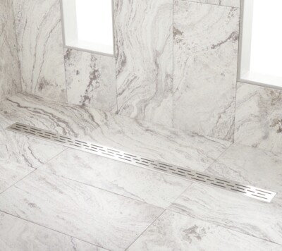 Signture Hardware 60'' Effendi Linear Shower with Drain Flange - Stainless Steel