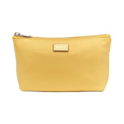DKNY Gigi Cosmetic Pouch Yellow Silver