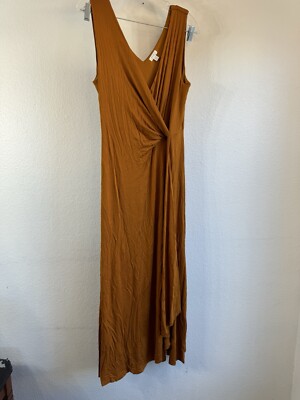 burnt orange wrap maxi dress Burnt Orange Orange Maxi Wrap Dress NWT Anthropologie Luxury Stretch VELVET Wrap Maxi Dress Gown