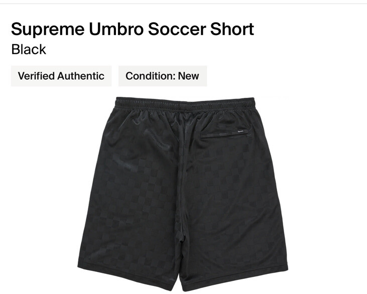 パンツ Supreme Umbro Knit Soccer Short Black Supreme X Umbro Soccer Short!!Black!Super Rare Size Small!!!SS22