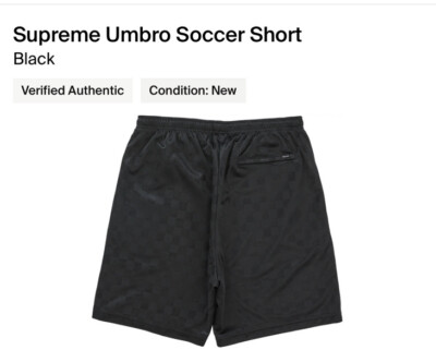 Supreme®/ Umbro Soccer Short Black L Supreme Umbro Knit Soccer