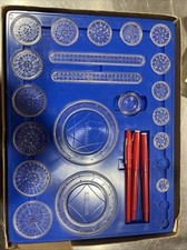 Vintage 1967 Kenner's No. 401 Spirograph NEARLY COMPLETE missing 3 Disks 