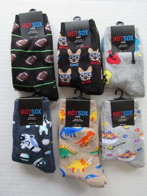 Kids Youth Hot Sox Cotton Blend Socks Nwt
