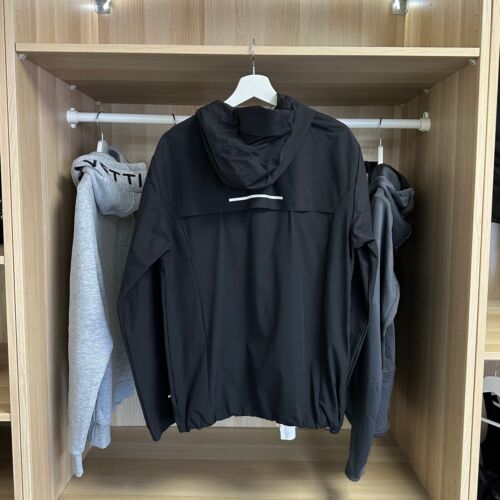 Monterrain Mens Totality Woven Hoody Track Jacket Size L Black Windbreaker - Picture 3 of 5
