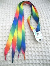 Thin 38" Rainbow Diagonal Stripes Gay Pride Rockabilly Punk Shoe laces Shoelaces