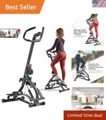 #ad Folding Stair Climber with Resistance Bands AI Plans for All Fitness Levels $448.99