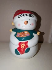 Vintage Hallmark 10" Christmas Snowman Cookie Jar