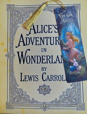Go Ask Alice Sexy Alice in Wonderland Laminated Bookmark 2x7 with Tassel 