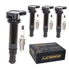 4X Ignition Coil Pack  Spark Plugs for Hyundai Accent Kia Rio 1.6 L4 UF499 