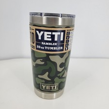 New Yeti Rambler 20 oz 2021 Camo Edition Camouflage Green Tumbler Cup
