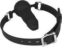 Dildo Gag Realistischer Dildo Mund Knebel Mit Ball Silikon Schwarz Mundbal