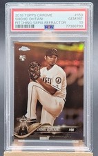 2018 TOPPS CHROME SEPIA REFRACTOR #150 SHOHEI OHTANI ROOKIE RC PSA 10