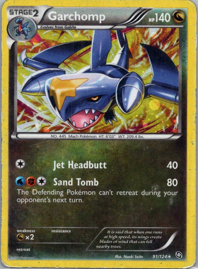 Pokemon TCG Garchomp 91/124 Dragons Exalted Cosmos Holo MP