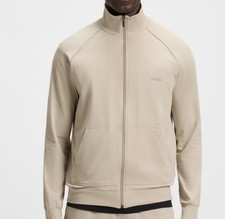 HUGO BOSS Mix  Match Stretch Cotton Lightweight Zip Through Sweatshirt X-LARGE